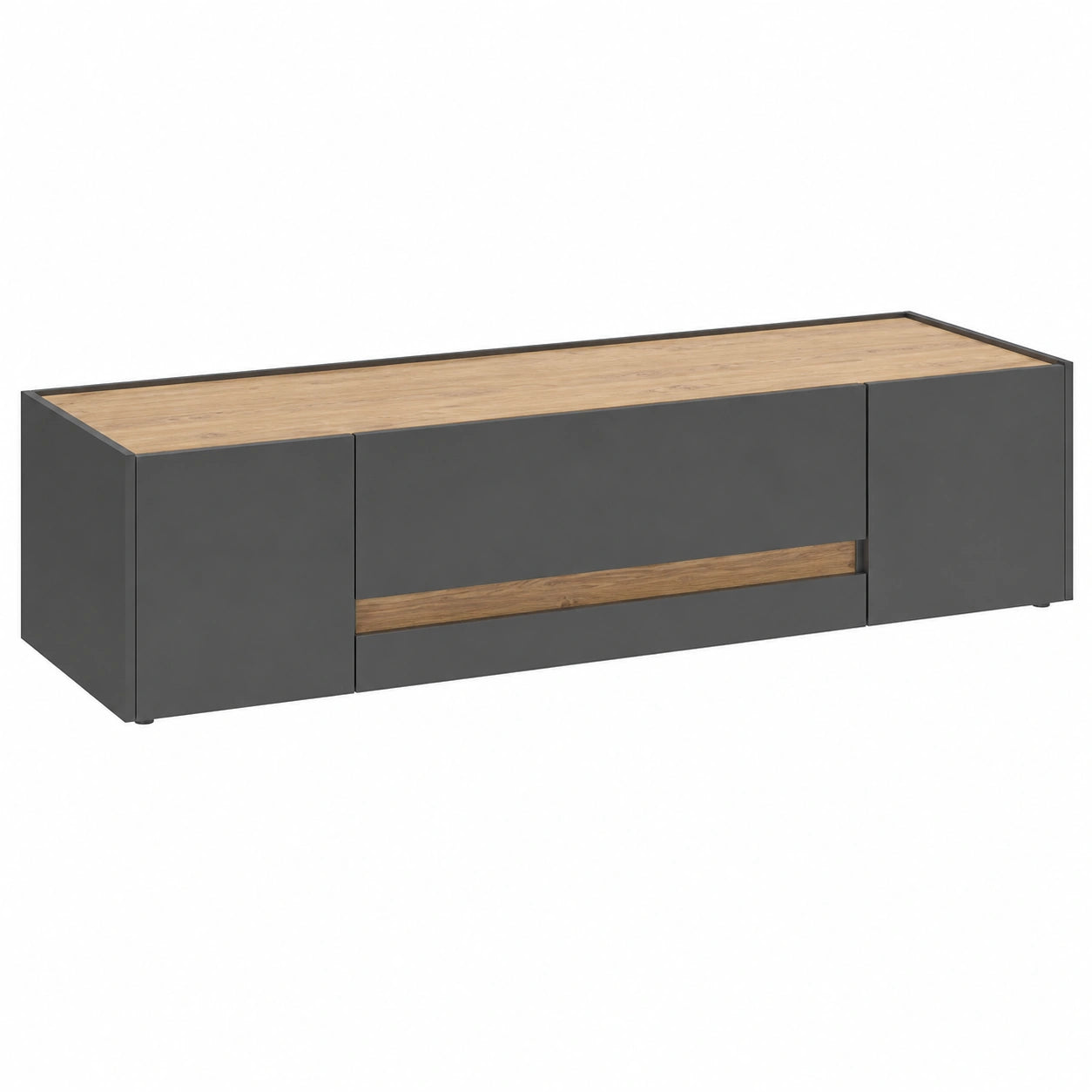 Lowboard – 45 cm, moderner Stil, aus Eichenholz, Anthrazit