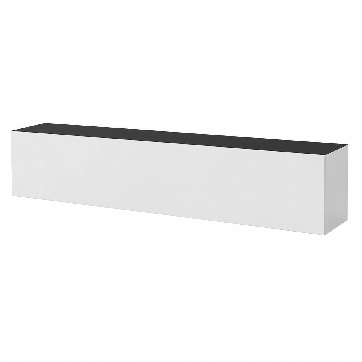 Lowboard – 27 × 139 × 31 cm, moderner Stil, hängend, Schwarz