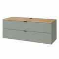 TV-Lowboard – 140 × 51 × 44 cm, aus Eichenholz, Artisan-Eiche