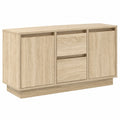 TV-Schrank – 100 × 41 × 50 cm, mit LED-Beleuchtung, aus Eichenholz, Sonoma-Eiche