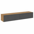 Lowboard – 30 × 180 × 32 cm, mit mehreren Türen, hängend, Anthrazit