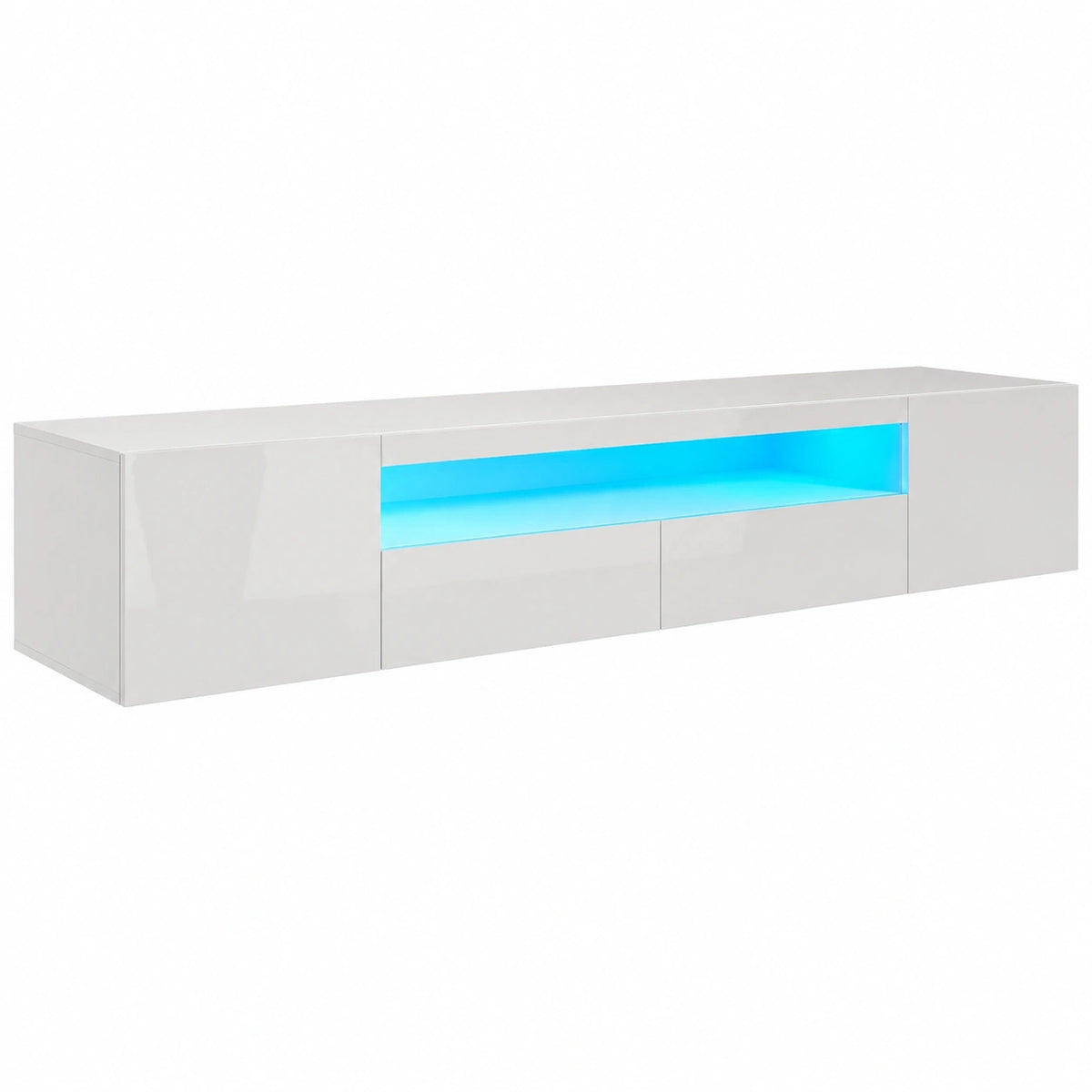 TV-Schrank – 180 × 35 × 30 cm, mit LED-Beleuchtung, hängend, für Wohnzimmer
