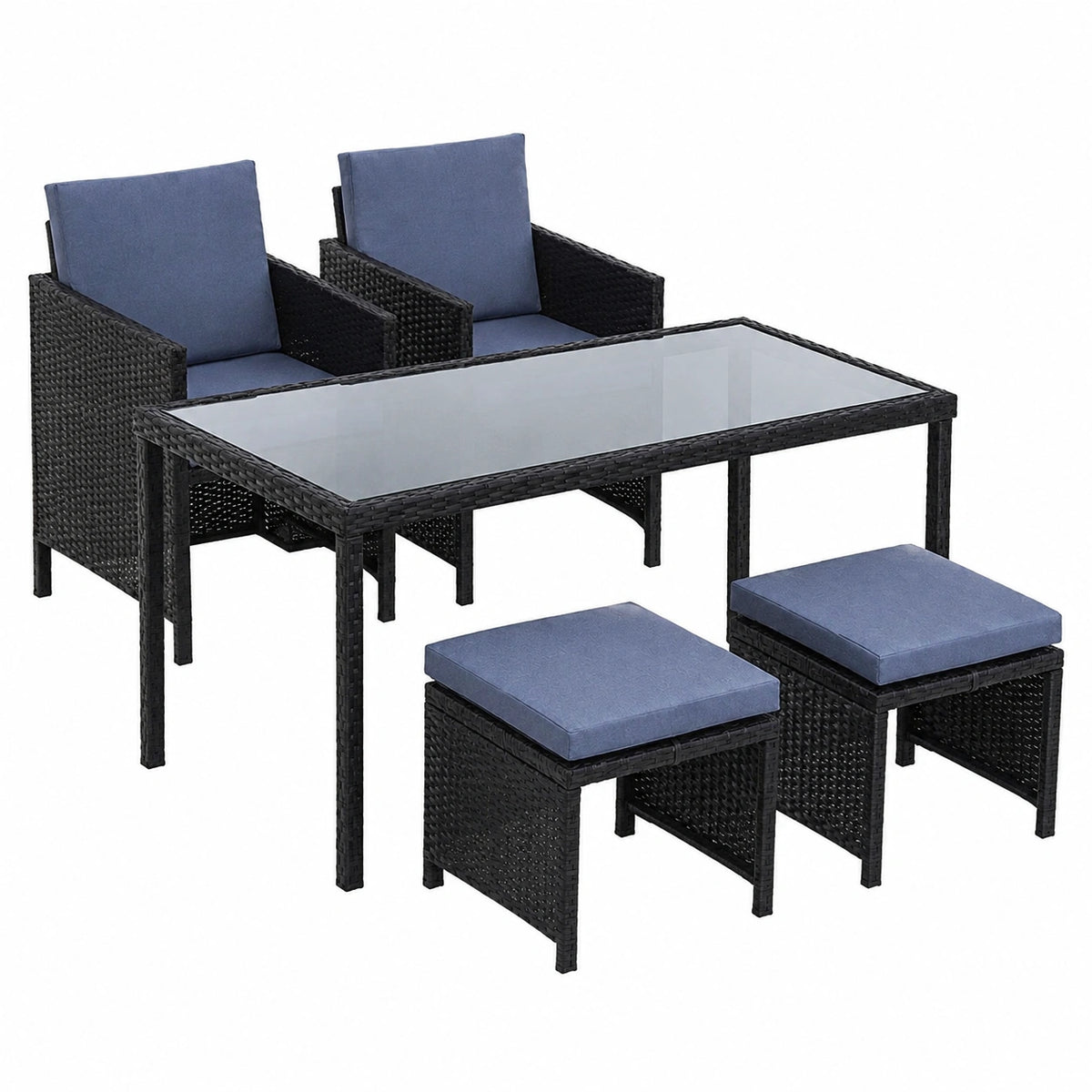 Sitzgruppe – aus Rattan