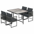 Gartenmöbel – 5-teilig, für Garten, Terrasse und Balkon