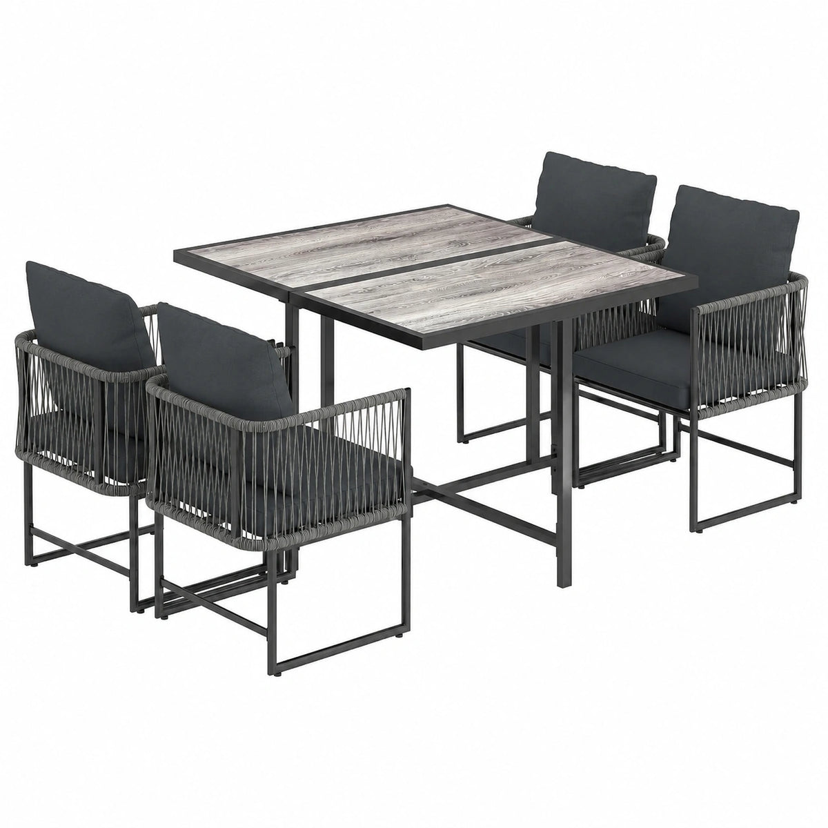 Gartenmöbel – 5-teilig, für Garten, Terrasse und Balkon