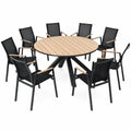 Gartenmöbel – für 6–8 Personen, runde Form, aus Aluminium